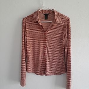 The Limited Pink and Brown Blouse